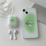 グリーン - カラー マッシュルーム AirPods ケース_マット