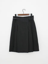 ストライプミディベルトスカート/striped midi belted skirt
