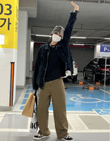 ピグメントピンタックワイドパンツ / Pigment pintuck wide pants