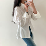 [Good Detail] Two-type Overfit Snap Button Shirt