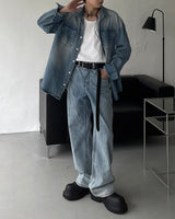 Xレイジーンズ/SI X-ray wide denim Jeans (Light Blue)