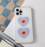 ブラーハートビームブルーフォーンケース / Blur Heart Beam blue Phone Case