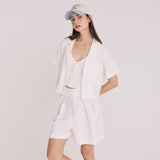 クロップツーポケットシャツ / CROP TWO POCKET SHIRT(WHITE)