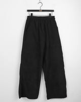 Kanji Pocket Corduroy Banding Long Wide Pants