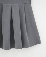 プリーツミニショートスリーブドレス / Pleats Mini Short Sleeve Dress (3color)