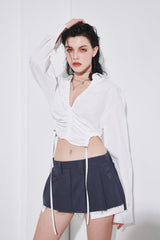 ホールドシャーリングシャツ/HOLD SHIRRING SHIRT