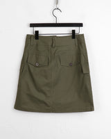 Alfie pocket cargo cotton midi skirt