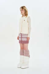 CHERRY BASIC QUILTING VEST [IVORY]