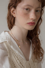 パステルシュガーキャンディーボールチェーンネックレス/Pastel sugar candy ball chain necklace