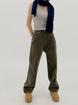 ワームカラーブラッシュドコットンパンツ/No.3071 Warm color brushed cotton Pants (6color)