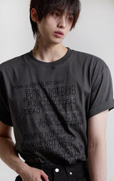 パンクレタリングTシャツ