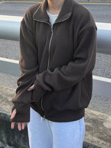 ユニセックスハーフタートルネックジップアップ