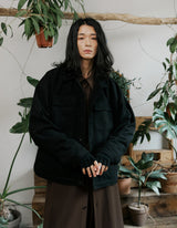 unisex suede jacket black