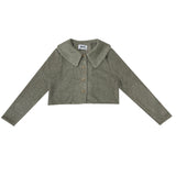 アズールショートカーディガン / Azure short cardigan (brown)