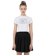[i-ts21-003] ANGEL CAT CROP T-SHIRT WHITE