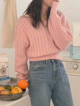 Mention napping light blue wide winter denim pants