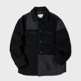 WOOL BLENDED HEAVY SHIRT JACKET (BLACK) (6627482402934)