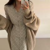 [BELLIDE MADE] Granma loose fit knit cardigan