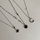 bjj ダブルサイドマザーオブパールオニキスコインビーズネックレス/bjj Double-sided mother-of-pearl onyx Coin Beads Necklace