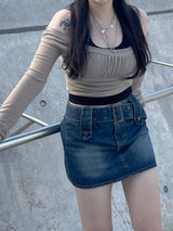 フェアリーオフショルダーシャーリングロングスリーブ / airy Off-Shoulder Shirring Long sleeve