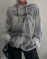 (UNISEX)スプレープリントウォッシングフード