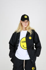 SMILE COACH JACKET (BLACK) (6699088543862)