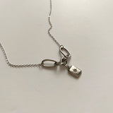シャインスターユニークチェーンネックレス / bne Shinestar Square Unique Chain Necklace