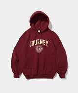 ゴールデン刺繡フーディー/Golden Emblem Hoodie (Deep Red)