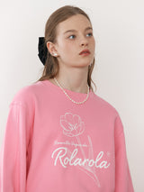 FLOWER SWEATSHIRT PINK
