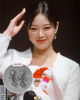 [IU Piercing] Dainty Heart Crystal and Ribbon Huggies Piercing - Silver Color