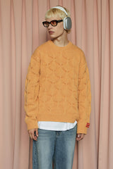 EMBOSSING CLOVER KNIT / SALMON