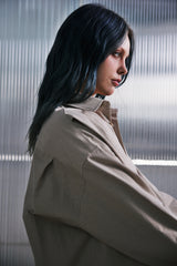 EARTH-COLOR PLEATS SHIRT (Beach Sand) / アースカラープリーツシャツ