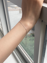 [92.5silver] curve line bracelet