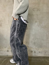 Puckering jeans (2color)