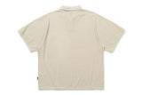 ミニマルロゴニットポロ / MINIMAL LOGO KNIT POLO_MELANGE OATMEAL