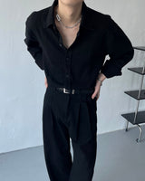 ルブランリネンデニムロングスリーブシャツ / LE BLANC Linen Denim Long-sleeved Shirt