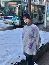 Snow blossom cardigan