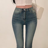[BELLIDE MADE] Real Fit Vintage Washing Denim Bootcut Pants