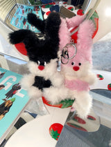 Pink rabbit key ring