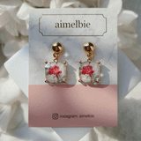 ザアンティークローズスクエアイヤリング / The Antique Rose Square Earring