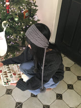 [Wool 10] Beel Bokashi Lettering Boxy Overfit Knit