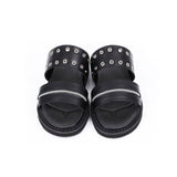 DAVID STONE ジッパー Xリング レザー サンダル / DAVID STONE ZIPPER X RING LEATHER SANDALS