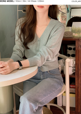 Basic V-neck Knit Cardigan (11color)
