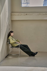 ウールツイルセットアップパンツ/WOOL TWILL SETUP PANTS_DEEP KAHKI