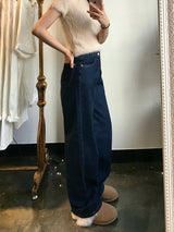 ワイドフィットデニムパンツ/WIDE FIT DARK BLUE DENIM PANTS [17789]