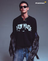 オーバーサイズパッデッドバイカージャケット/oversized padded biker jacket