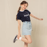 アイレットデニムスカート / EYELET DENIM SKIRT (LIGHT)