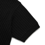 スモールチェリーニット半袖Tシャツ / UNI SMALL CHERRY SHORT SLEEVED KNIT KS [BLACK]