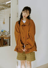 ユニセックスカフハーフパンツ/unisex cuff half pants beige