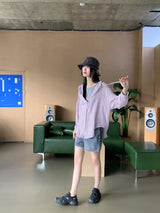 ボクシー シースルー フード 長袖 シャツ カーディガン/ Gelato Summer Boxy See-Through Hood Long-Sleeve Shirt Cardigan